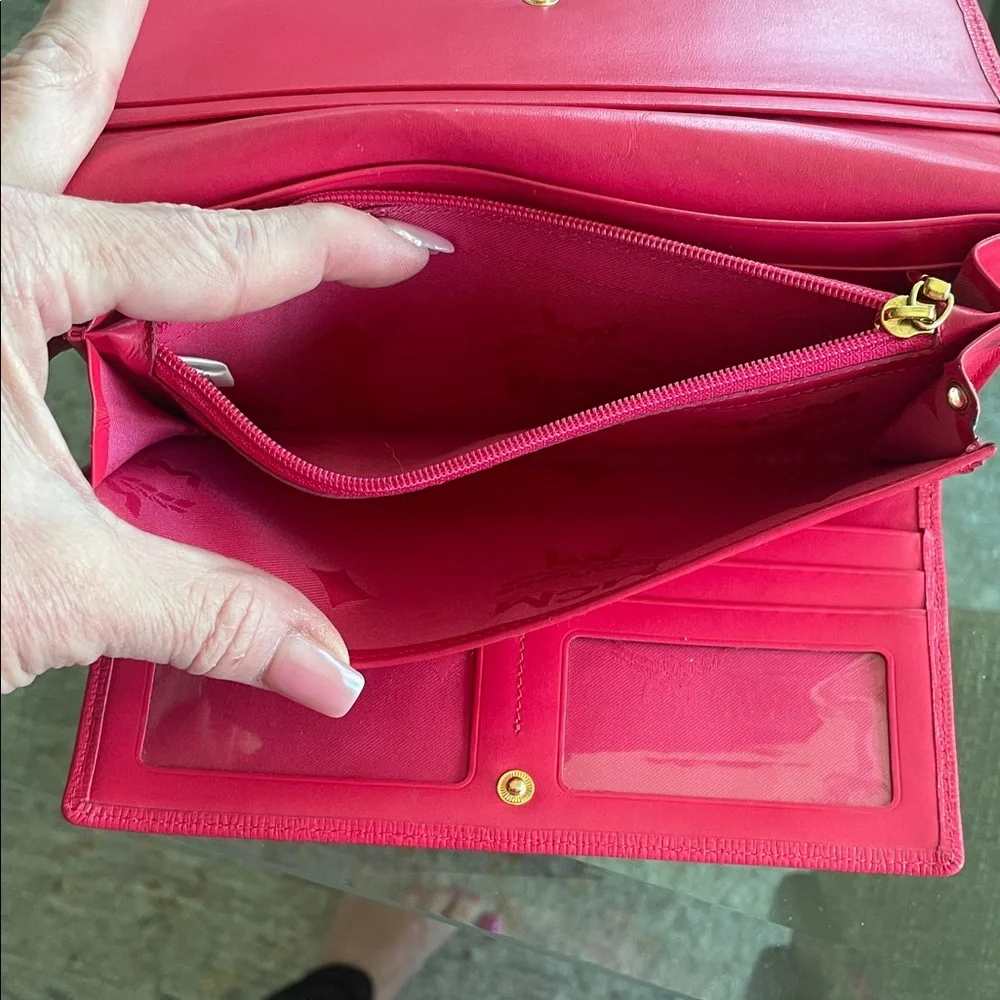 MCM Fuchsia Leather Wallet - Picture 6 of 8